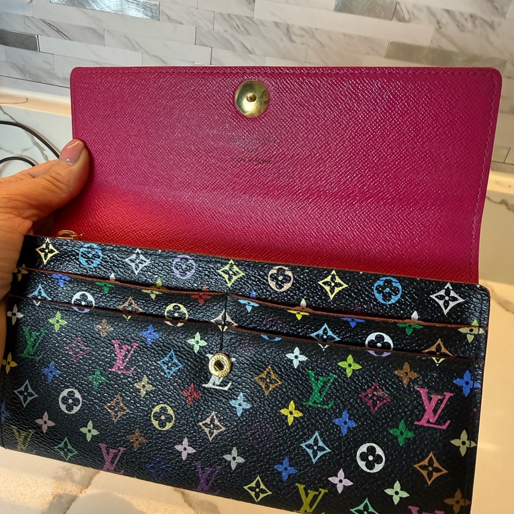 Louis Vuitton Sarah Wallet Murakami Monogram Black - Picture 3 of 11